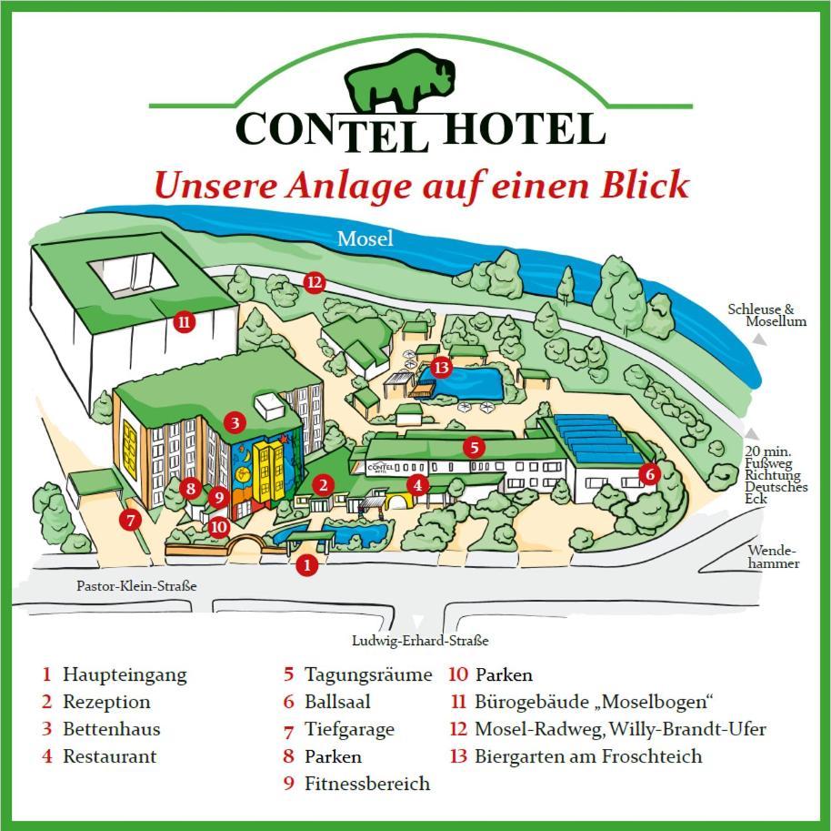 CONTEL Hotel mit Teststation Koblenz  Eksteriør billede